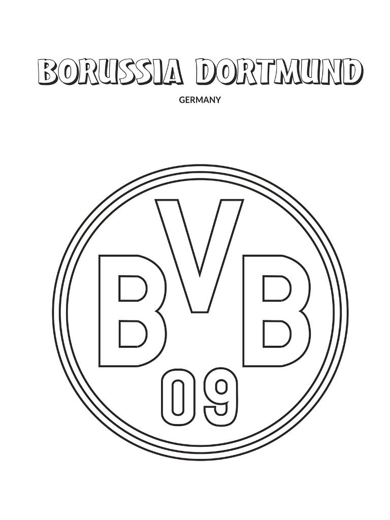 Ausmalbilder Fußball Wappen Borussia Dortmund