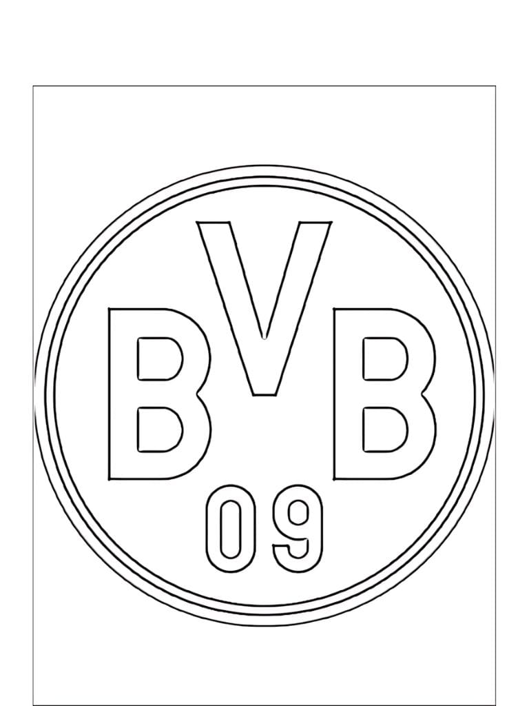 Ausmalbilder Fußball Wappen Bvb