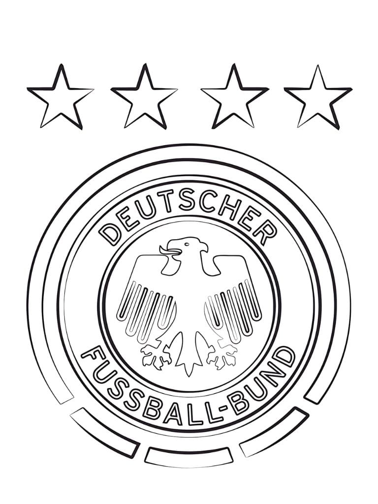 Ausmalbilder Fußball Wappen Deutsche Mannschaft