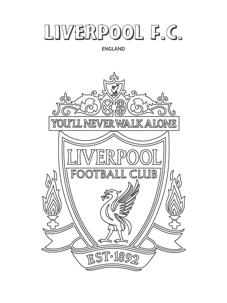 Ausmalbilder Fußball Wappen Liverpool