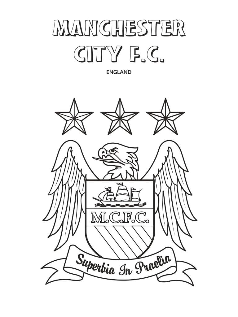 Ausmalbilder Fußball Wappen Man City