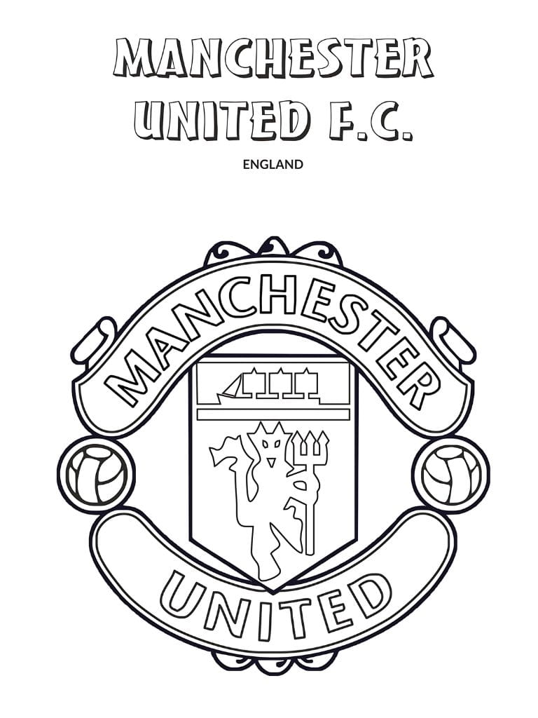 Ausmalbilder Fußball Wappen Manchester United