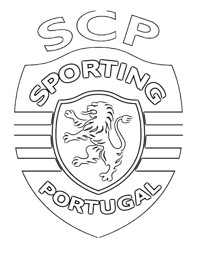 Ausmalbilder Fußball Wappen Sporting