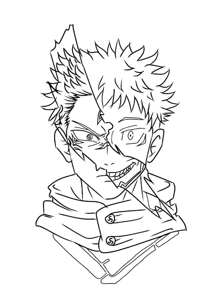 Ausmalbilder Jujutsu Kaisen Demon