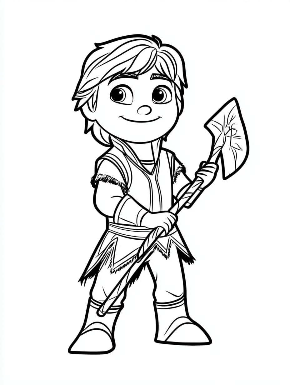 Ausmalbilder Kristoff Chibi