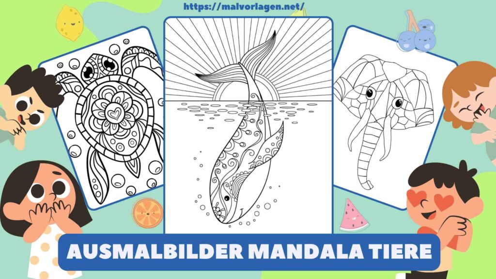 Ausmalbilder Mandala Tiere