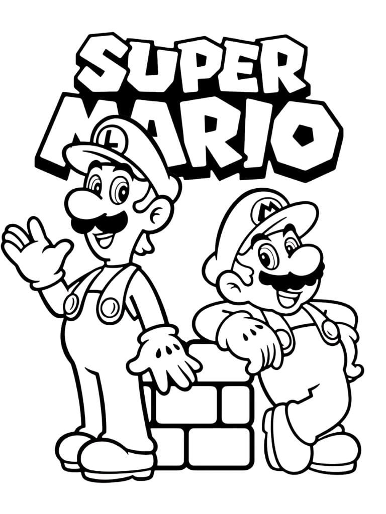 Ausmalbilder Mario Und Luigi Im Abenteuer