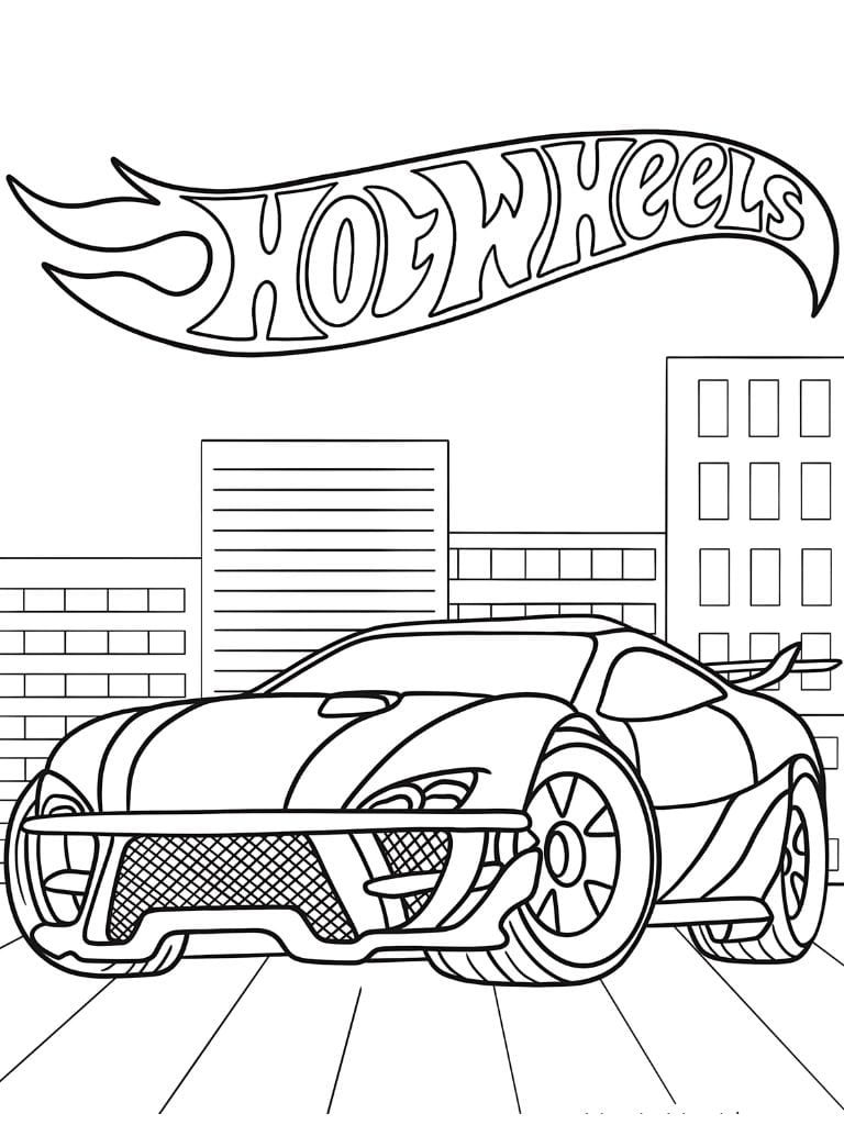 Ausmalbilder Mit Hot Wheels Autos