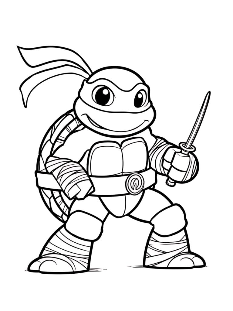 Ausmalbilder Ninja Turtles Heroes