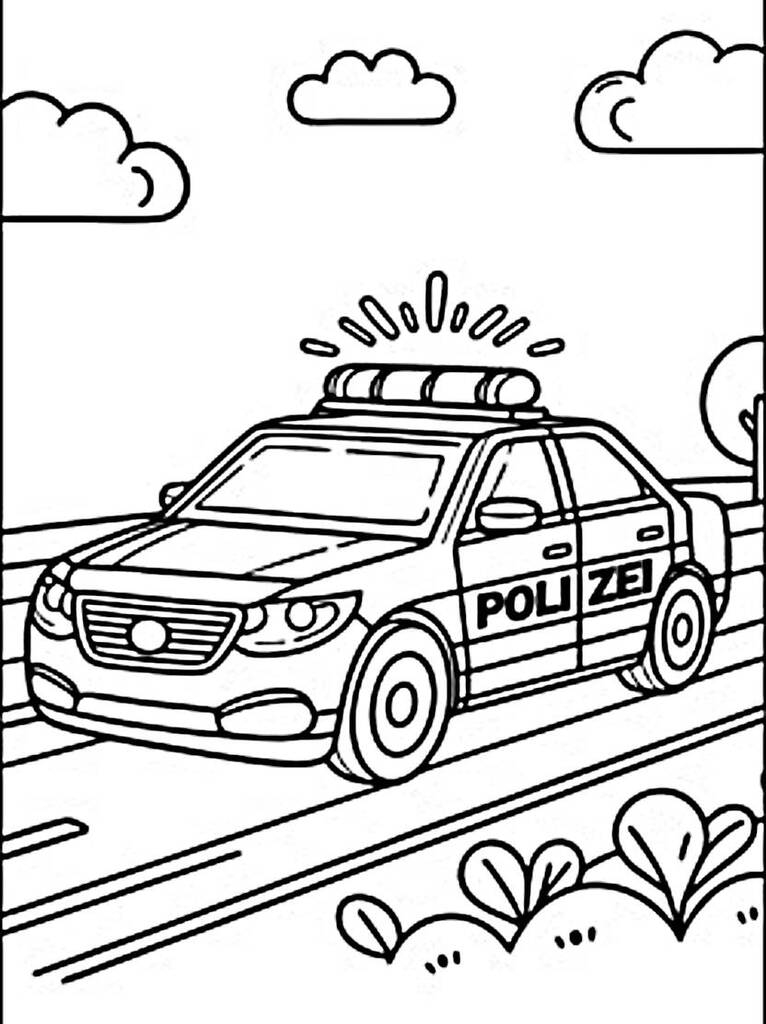 Ausmalbilder Polizeiwagen