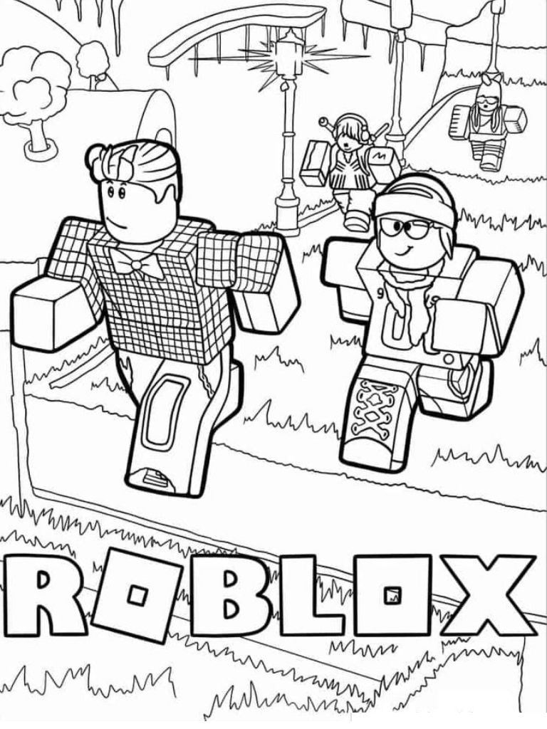 Ausmalbilder Roblox Figuren Und Szenen