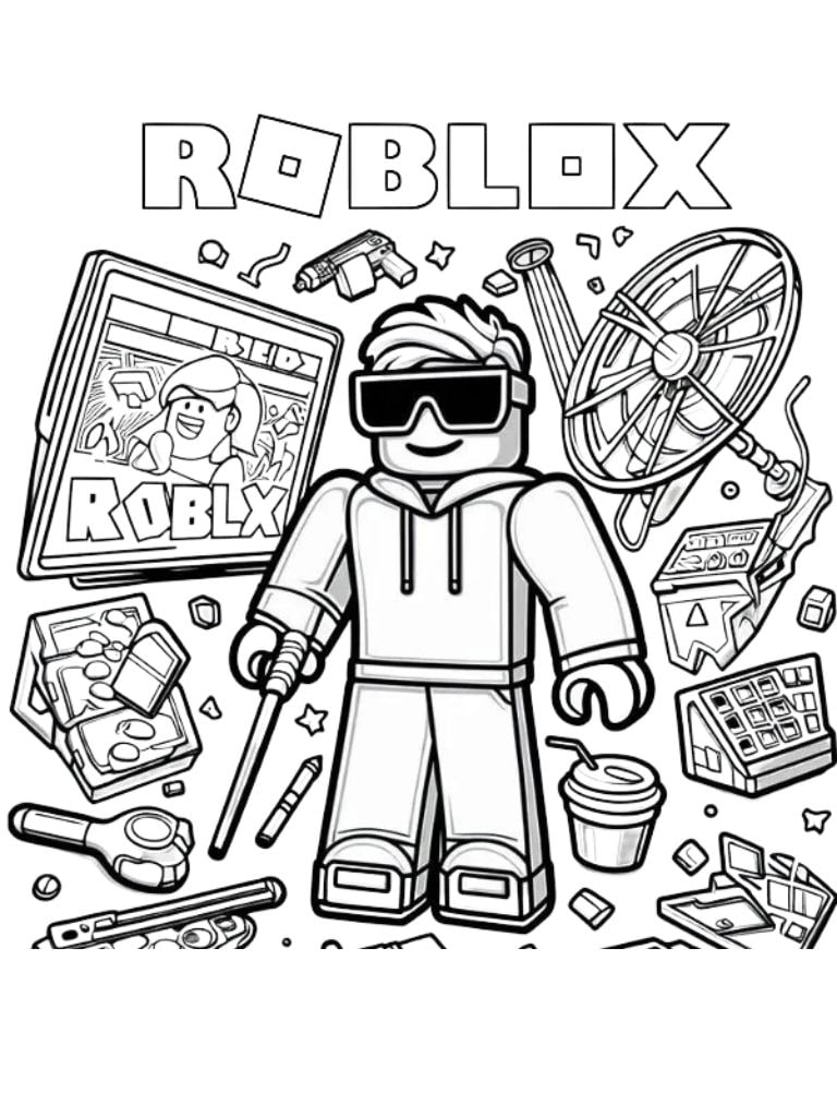 Ausmalbilder Roblox Mit Fantasie Welten