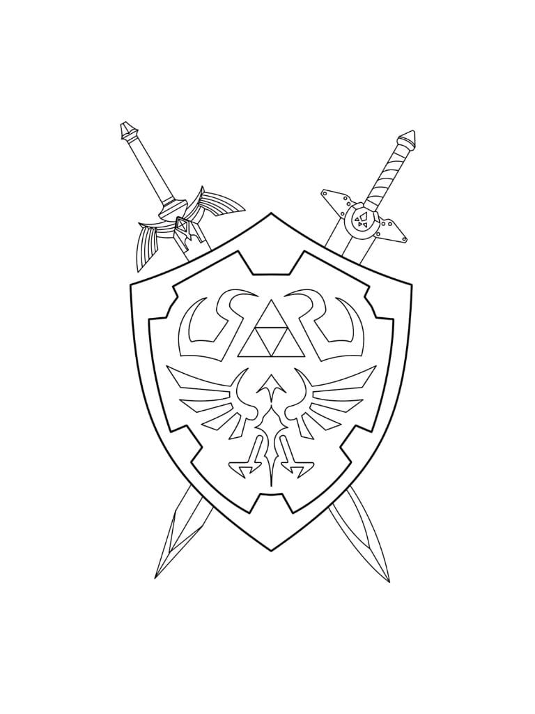 Ausmalbilder Zelda Logo