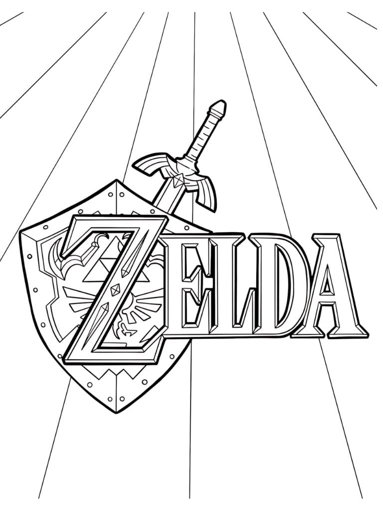 Ausmalbilder Zelda Symbol