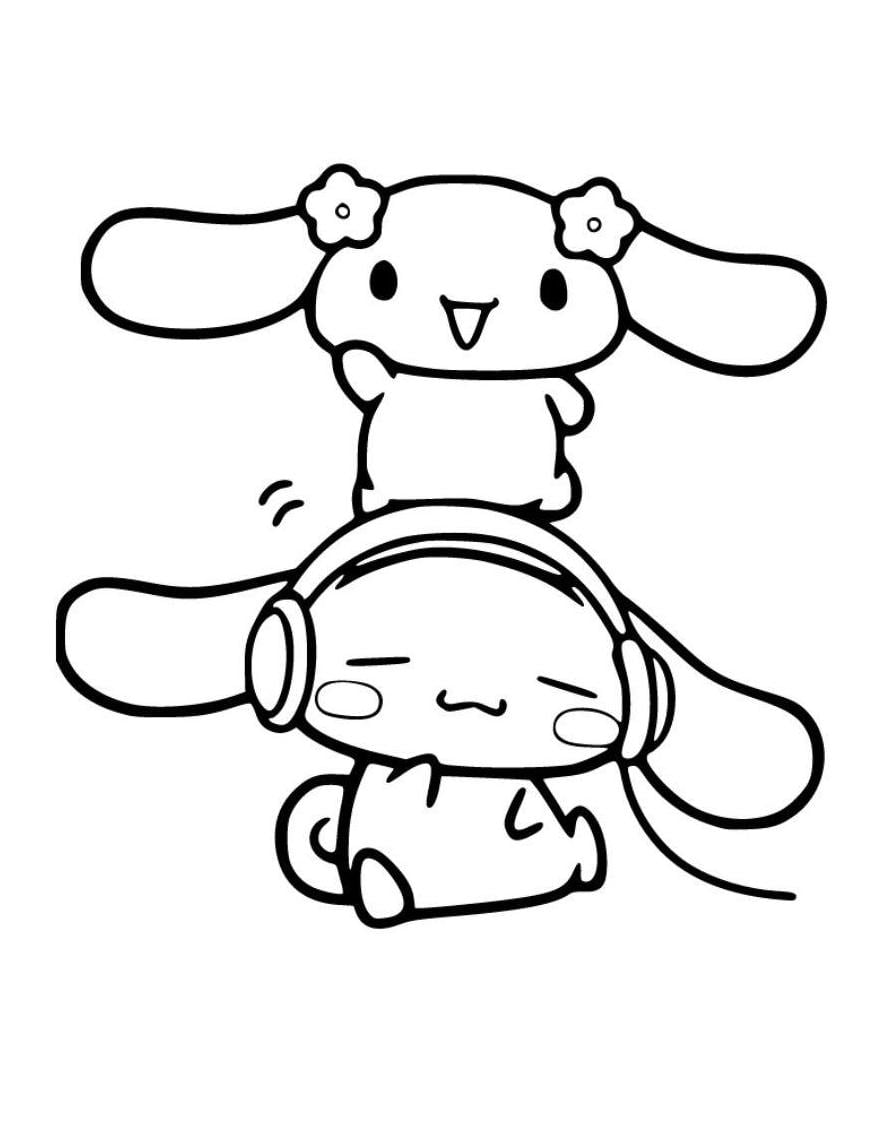 Ausmalen Cinnamoroll Mit Freunden