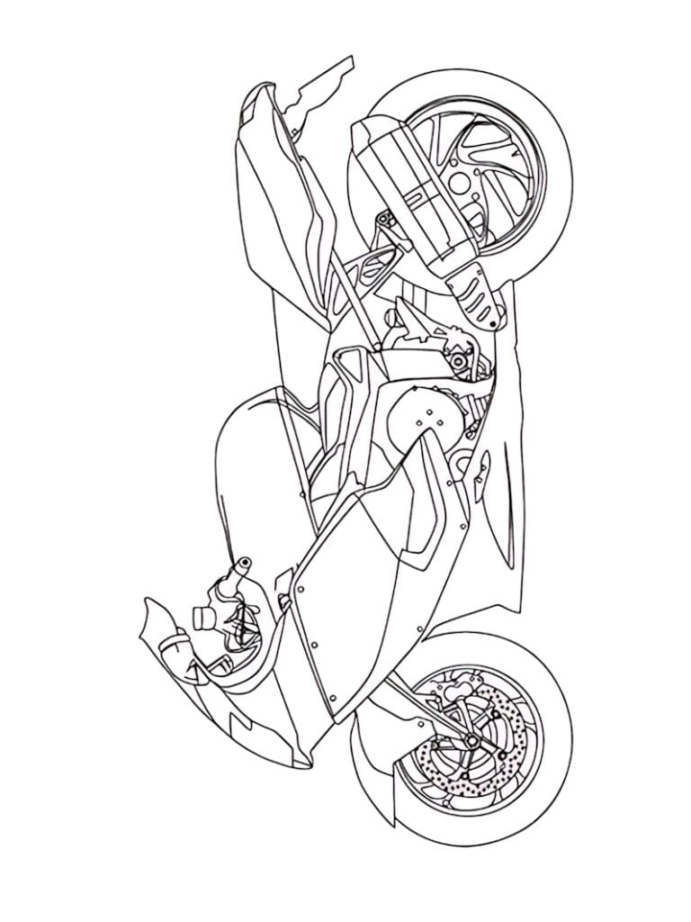 Ausmalvorlagen Schnelle Motorräder