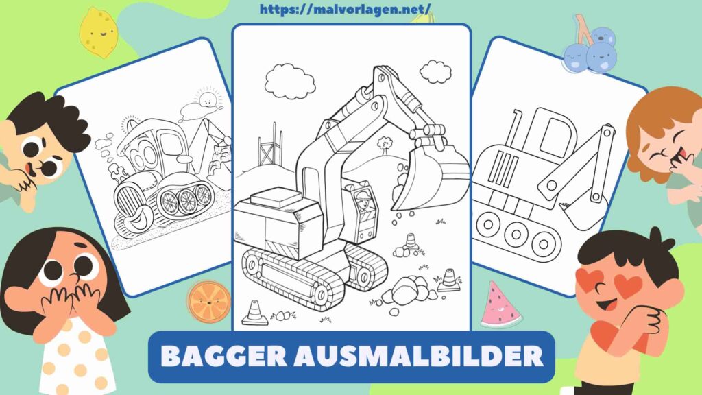 Bagger Ausmalbilder