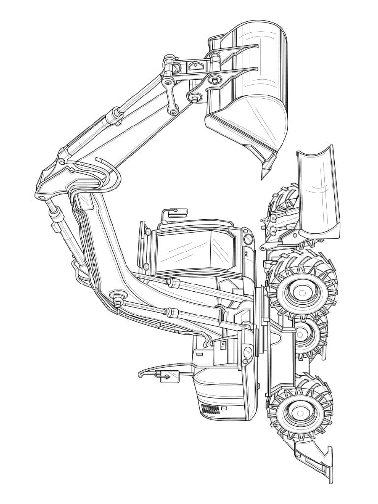 Bagger Und Baustelle Ausmalvorlagen