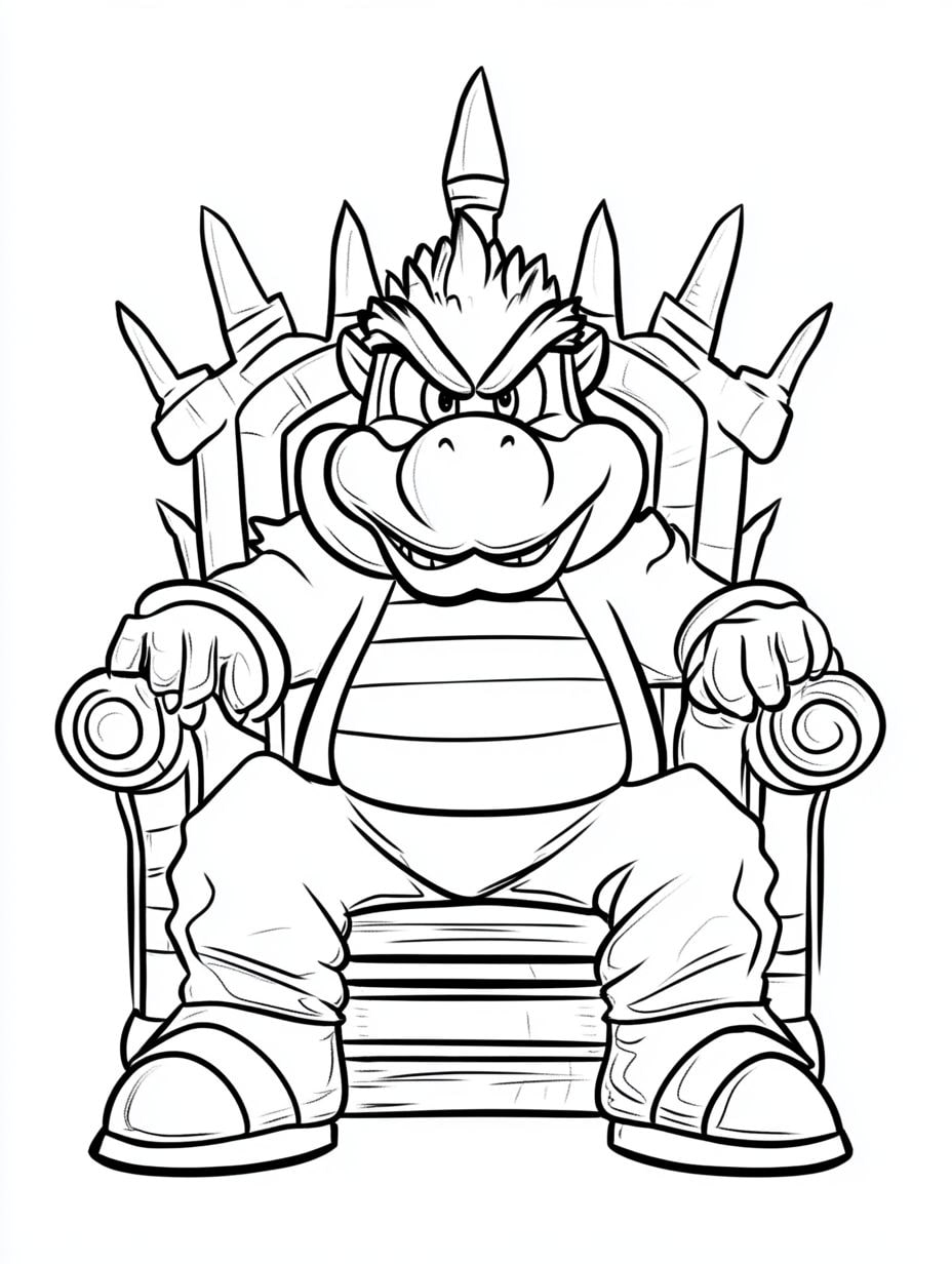 Bowser Ausmalbild Super Mario