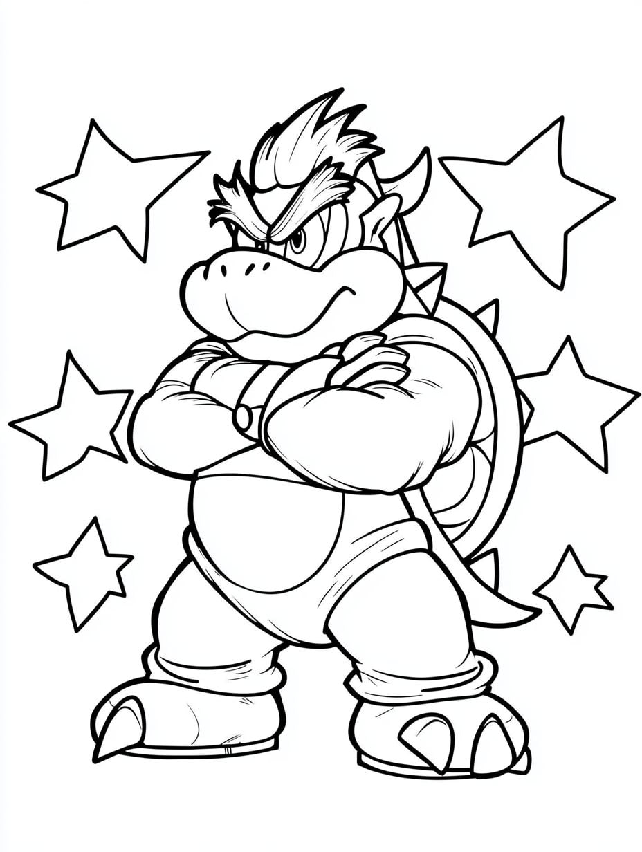 Bowser Kinder Ausmalbilder