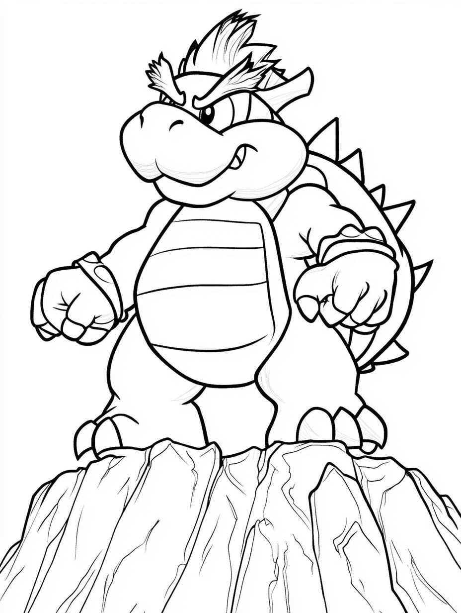 Bowser Zum Ausmalen Super Mario