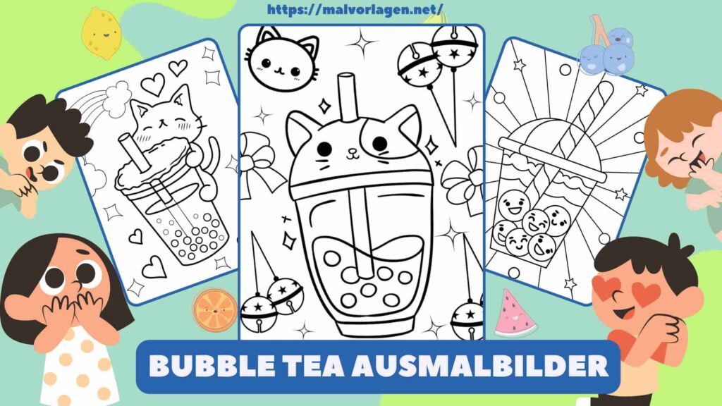 Bubble Tea Ausmalbilder