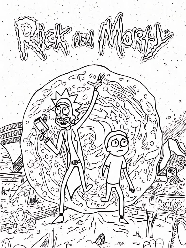 Cartoon Rick And Morty Ausmalbilder