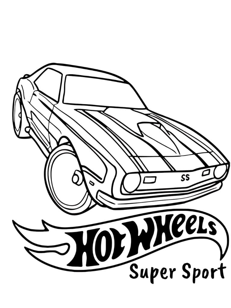 Detaillierte Hot Wheels Vorlage