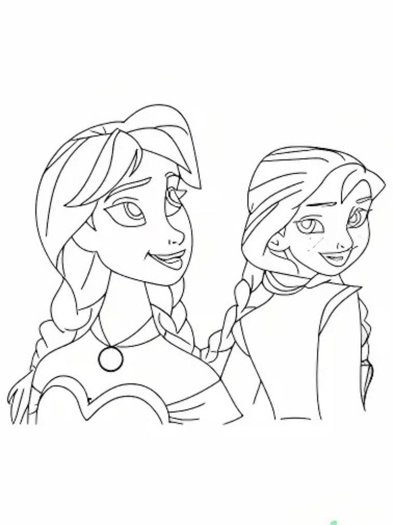 Elsa Und Anna Frozen Ausmalbilder