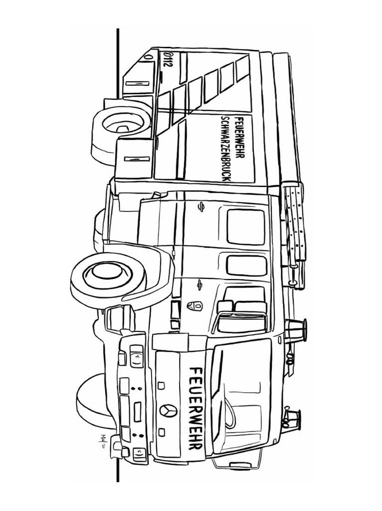 Feuerwehr Motiv Zum Ausmalen