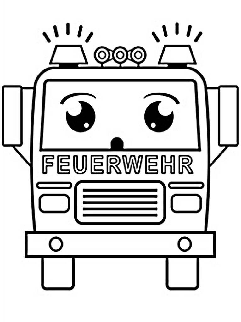 Feuerwehrwagen Zum Bemalen