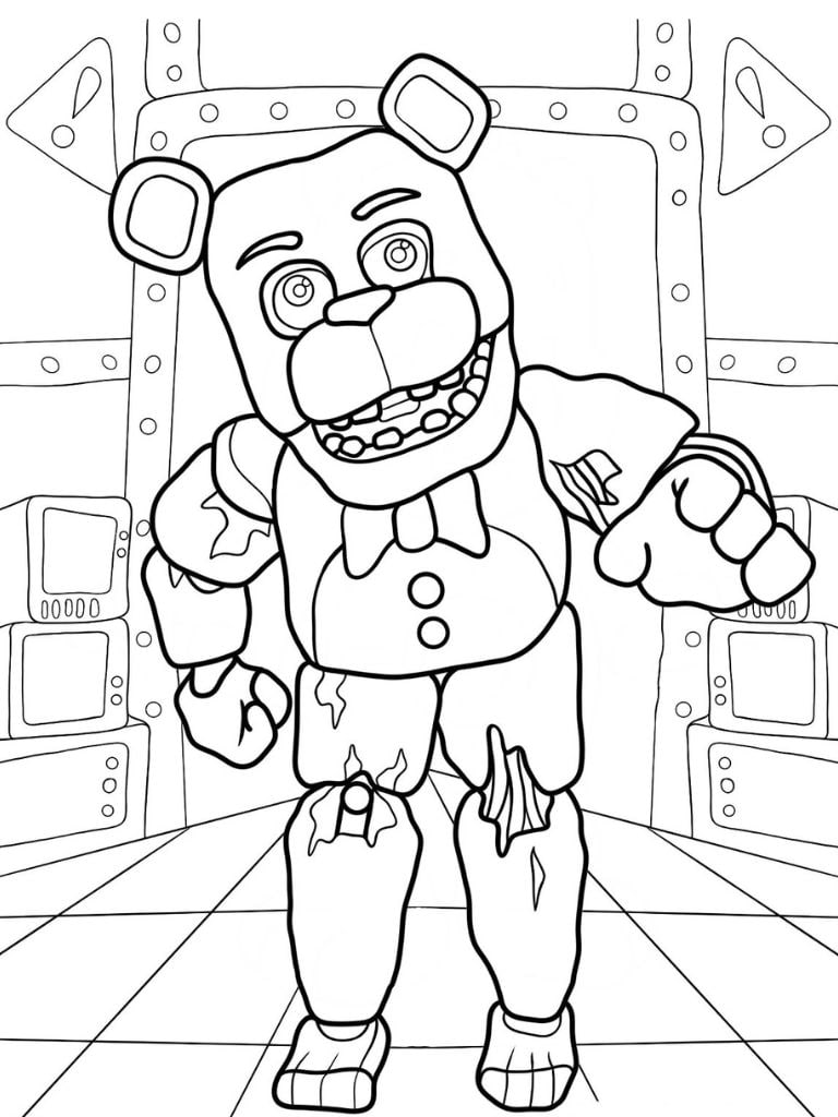 Freddy Fazbear Ausmalbild Zum Färben