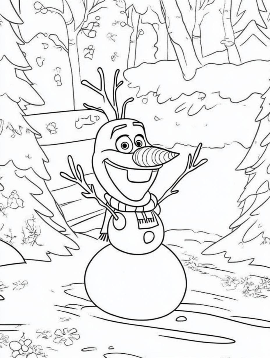 Frozen Ausmalbilder Olaf Im Schnee