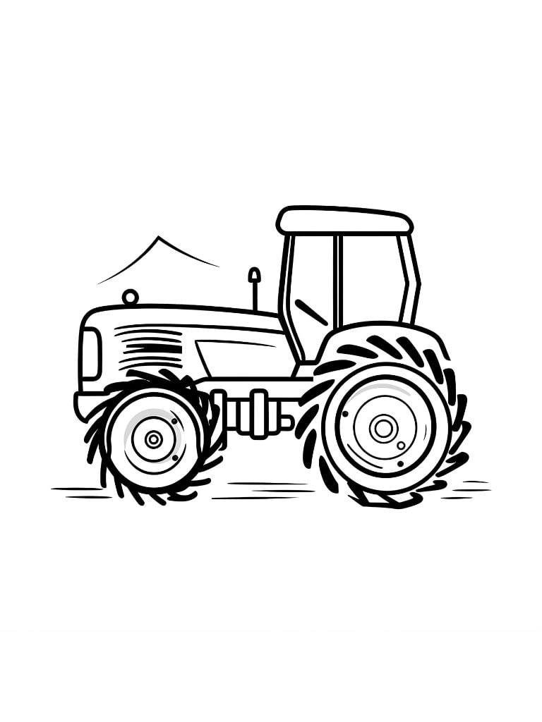 Großer Traktor Zum Ausmalen