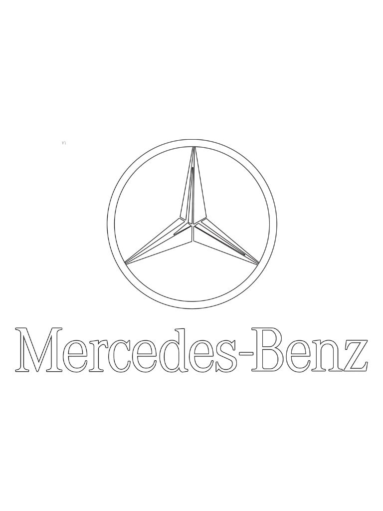 Kinder Ausmalbild Mercedes Logo