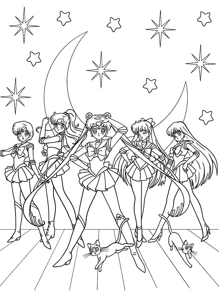 Kostenlos Ausmalbilder Sailor Moon