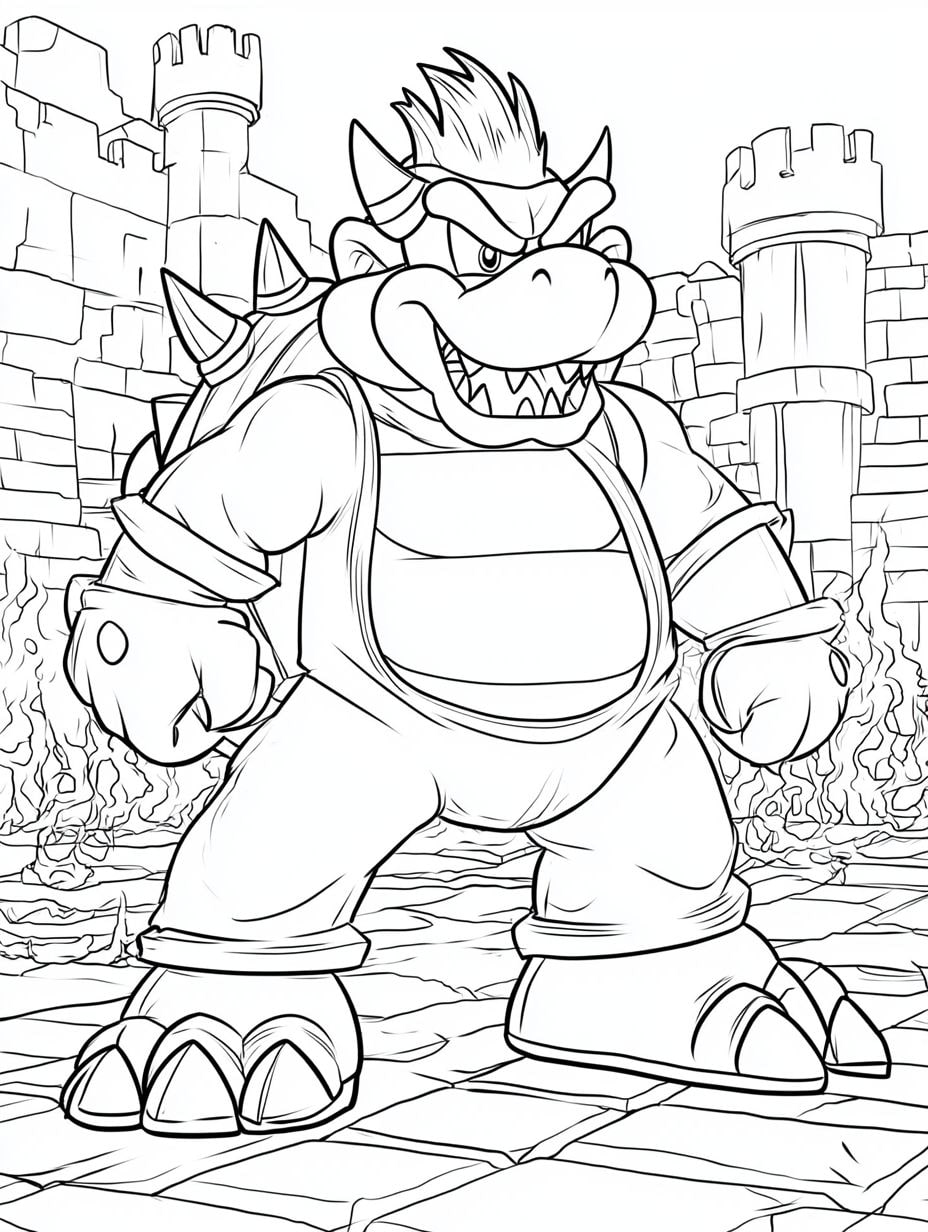 Kostenlose Ausmalbilder Bowser