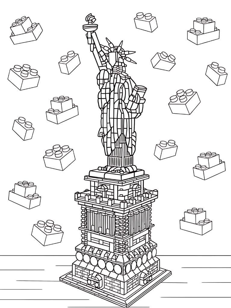 Lego Freiheitsstatue Ausmalbilder