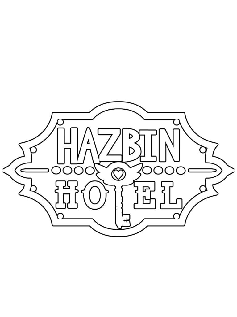 Logo Hazbin Hotel Ausmalbilderr