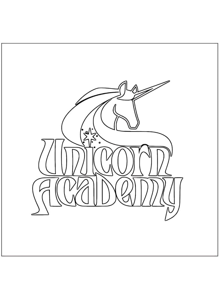 Logo Unicorn Academy Ausmalbilder