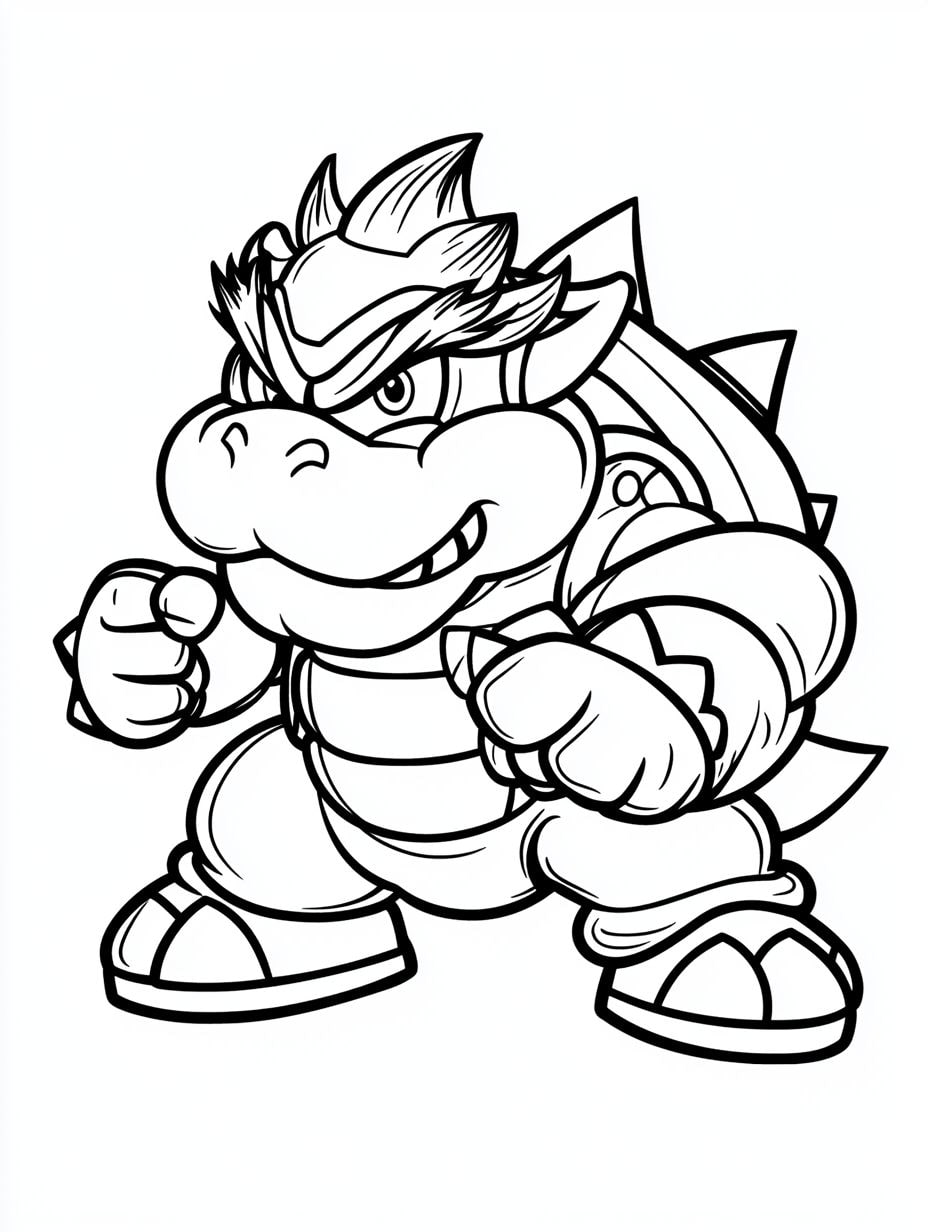 Malvorlagen Bowser Super Mario