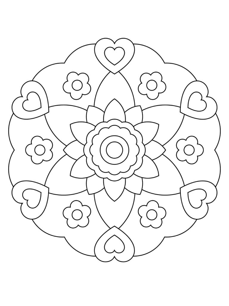 Mandala Blumen Ausmalbilder