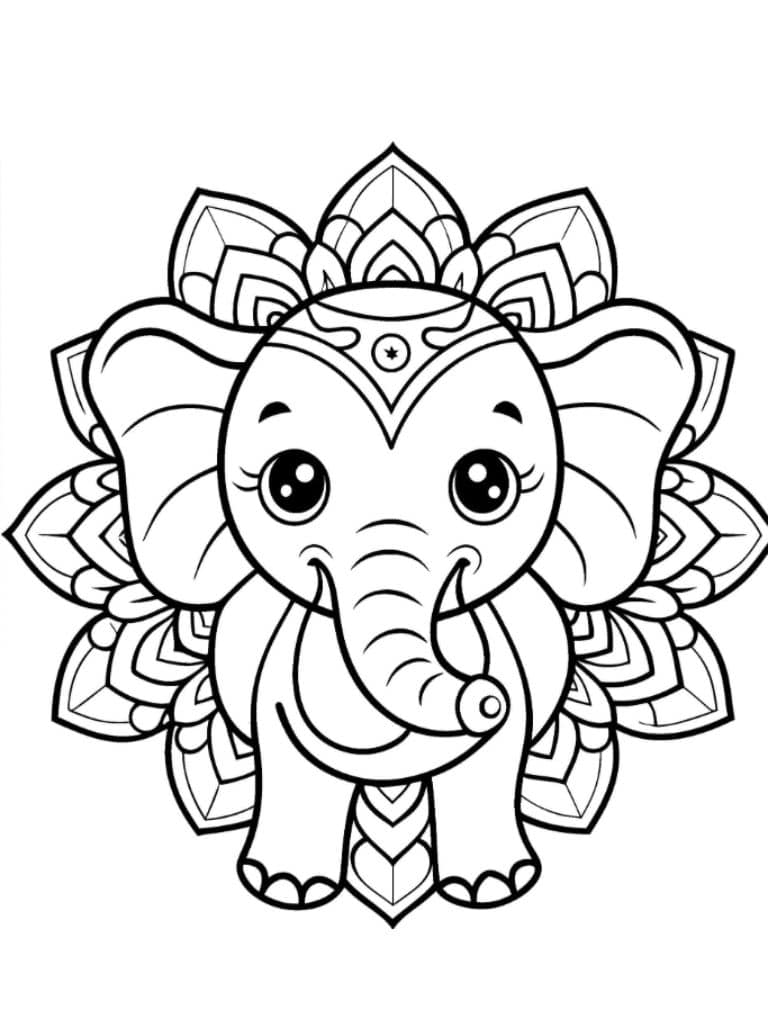 Mandala Mit Tiermotiven Ausmalen Elefant