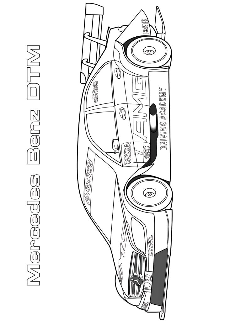 Mercedes Im Rennmodus Ausmalen