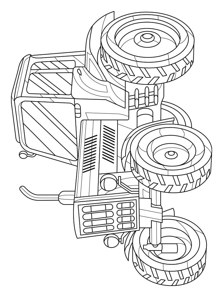 Moderne Traktor Ausmalvorlagen