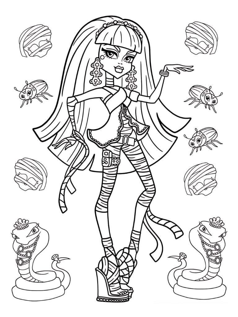 Monster High Und Reptilien Ausmalbilder