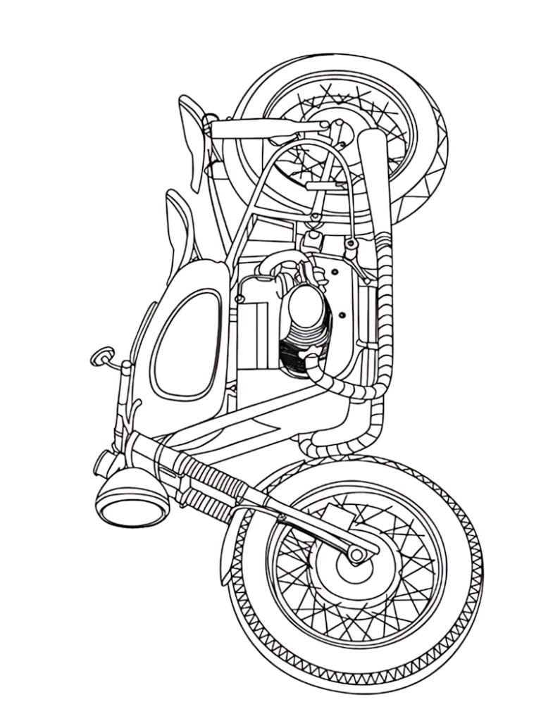 Motorrad Zum Ausmalen Drucken