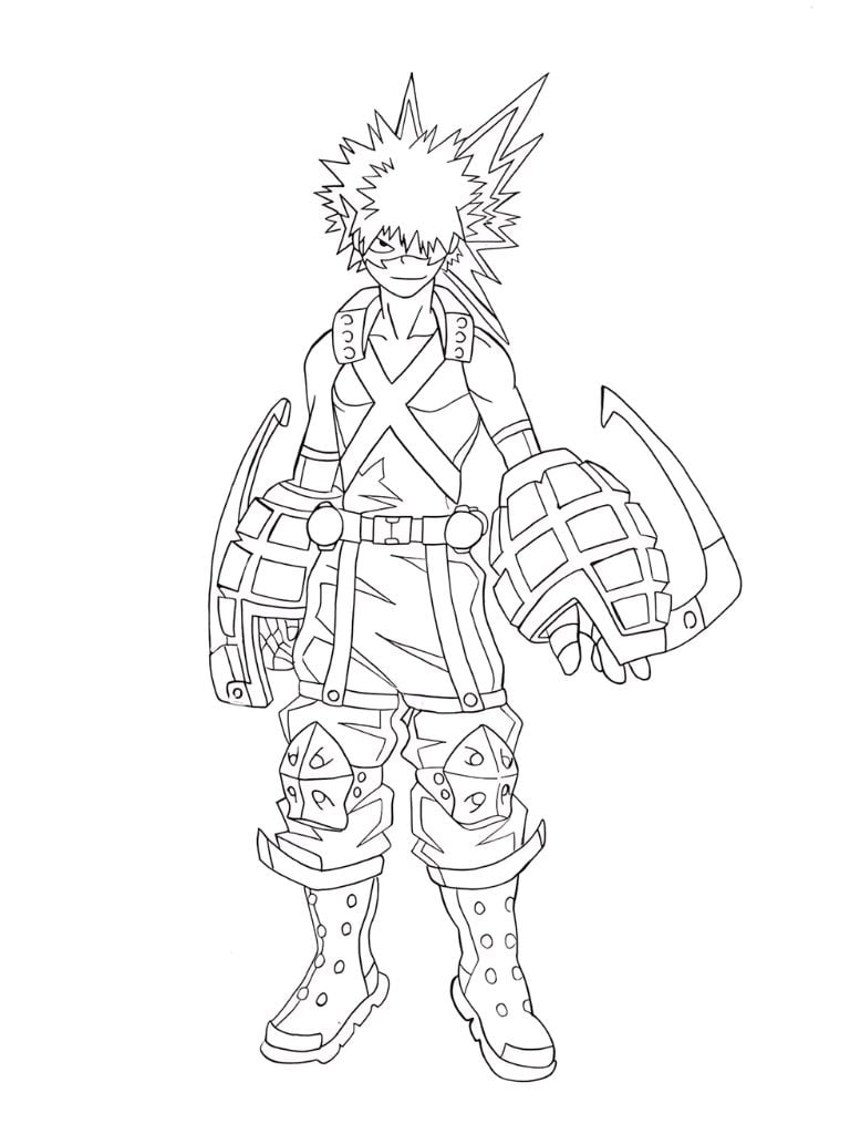 My Hero Academia Katsuki Bakugo Ausmalbild