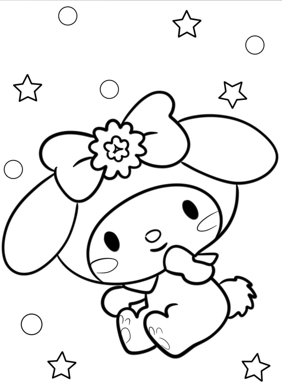 My Melody Ausmalbilder Kawaii