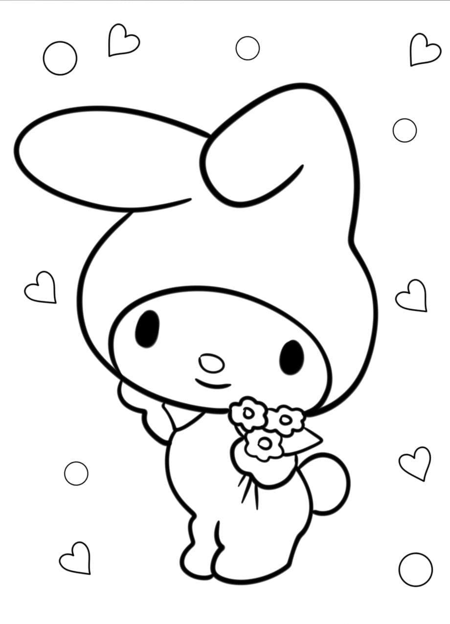 My Melody Und Bunte Blumen